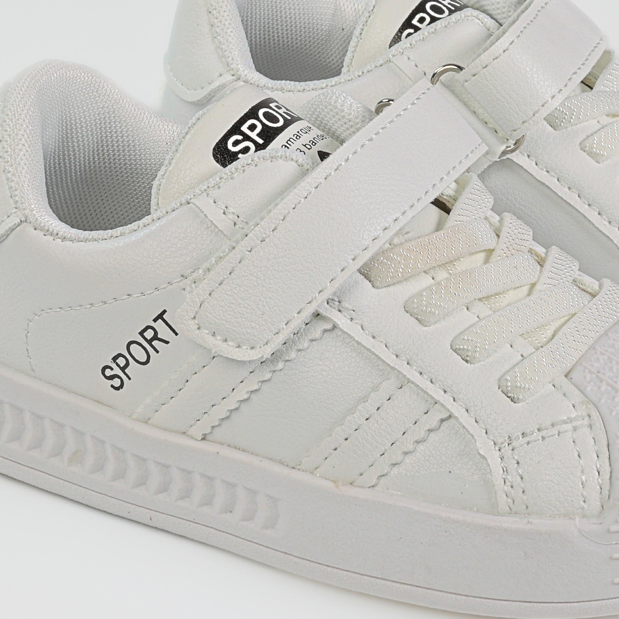Samy – Baskets Enfants en Blanc.
