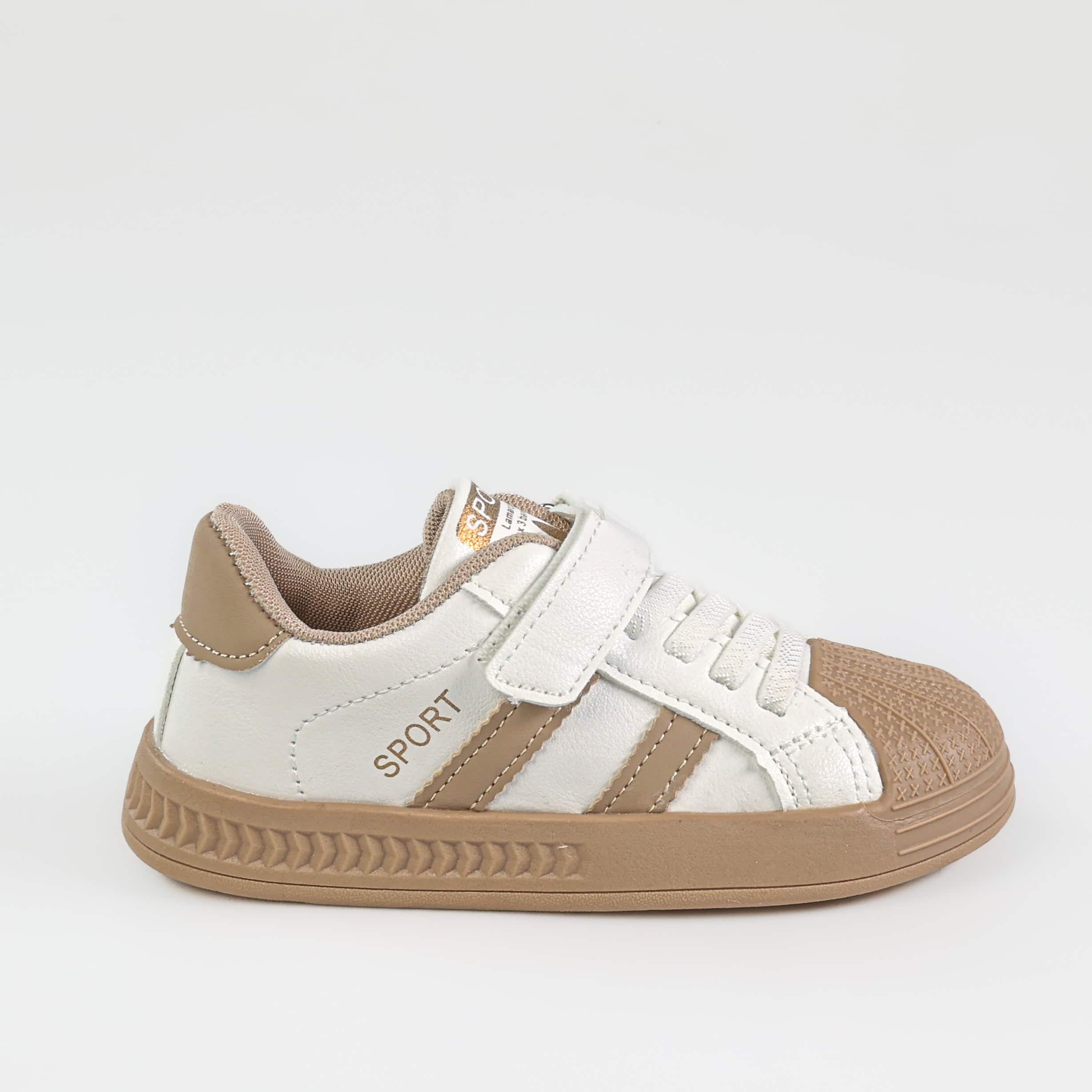 Samy – Baskets Enfants en Marron.