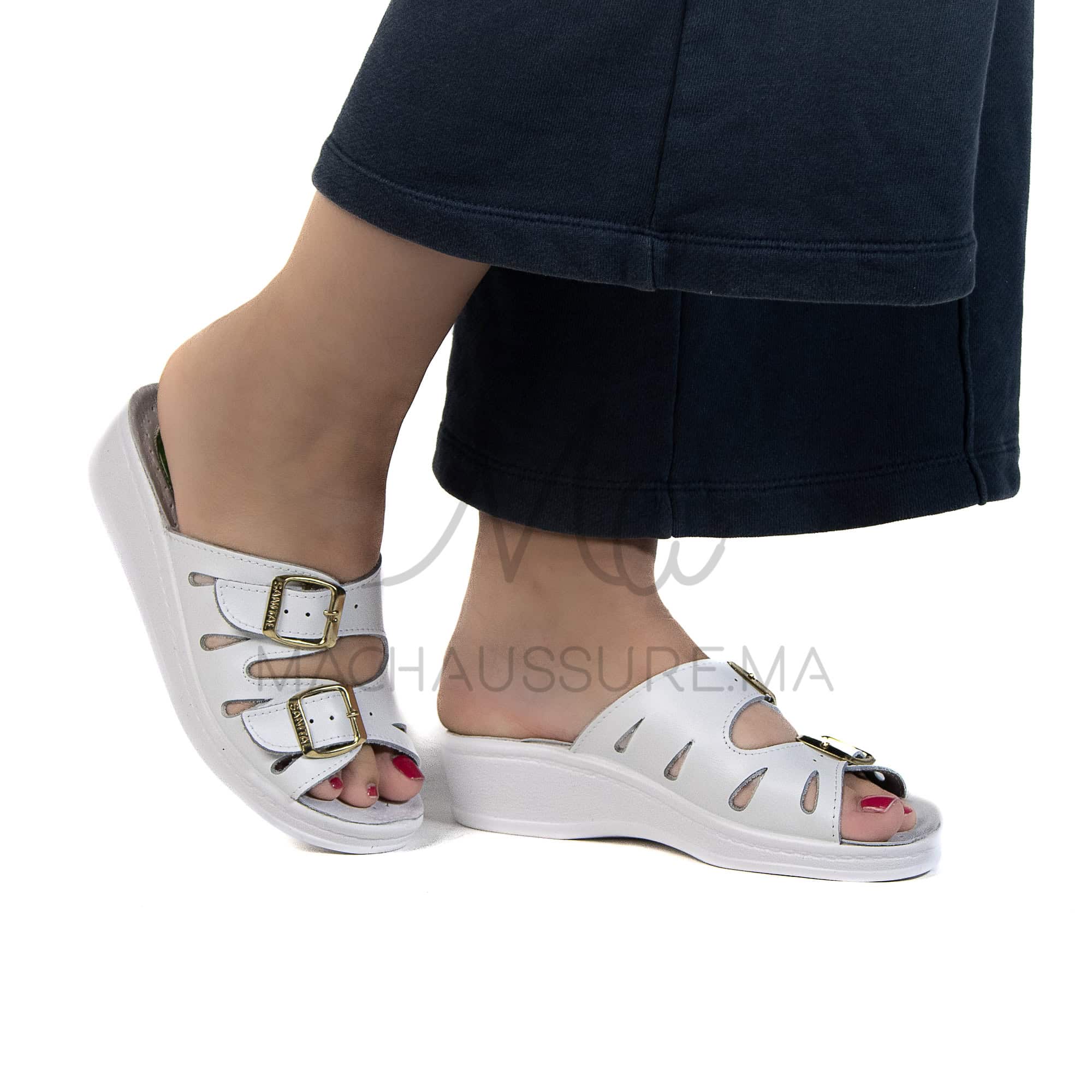 Podistep – Sandales Médicales en Blanc.