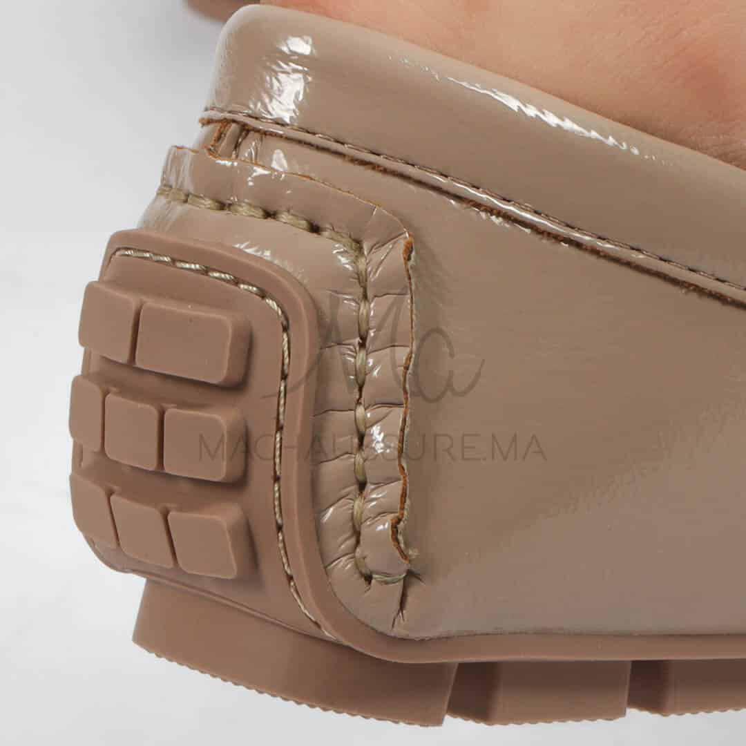 Perles – mocassins femmes en Kaki.