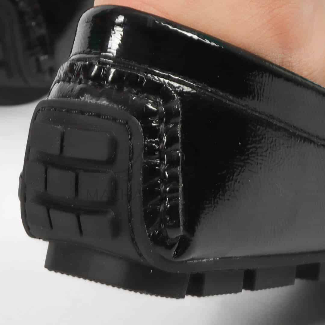 Perles – mocassins femmes en Noir.