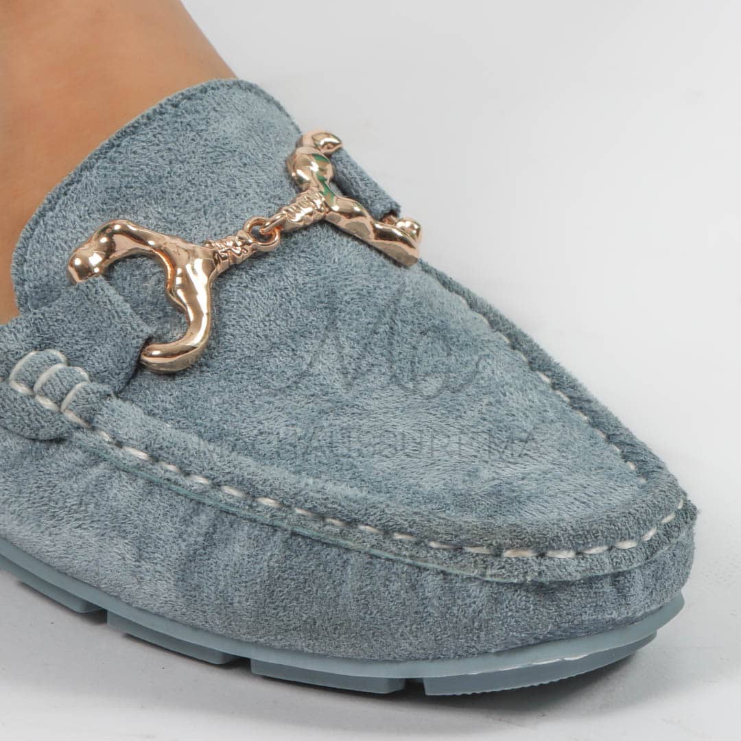 Douceur – mocassins femmes en Bleu ciel.