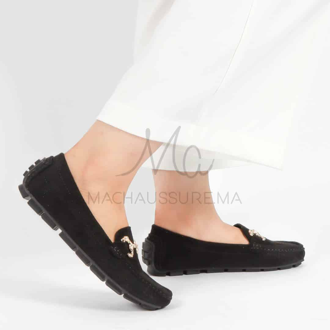 Douceur – mocassins femmes en Noir.