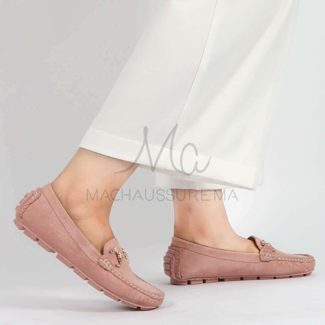 Douceur – mocassins femmes en Rose.
