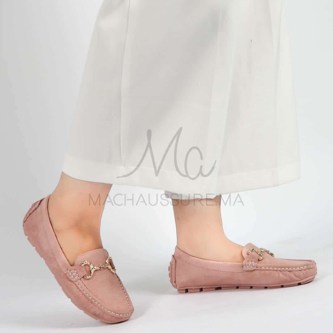 Douceur – mocassins femmes en Rose.