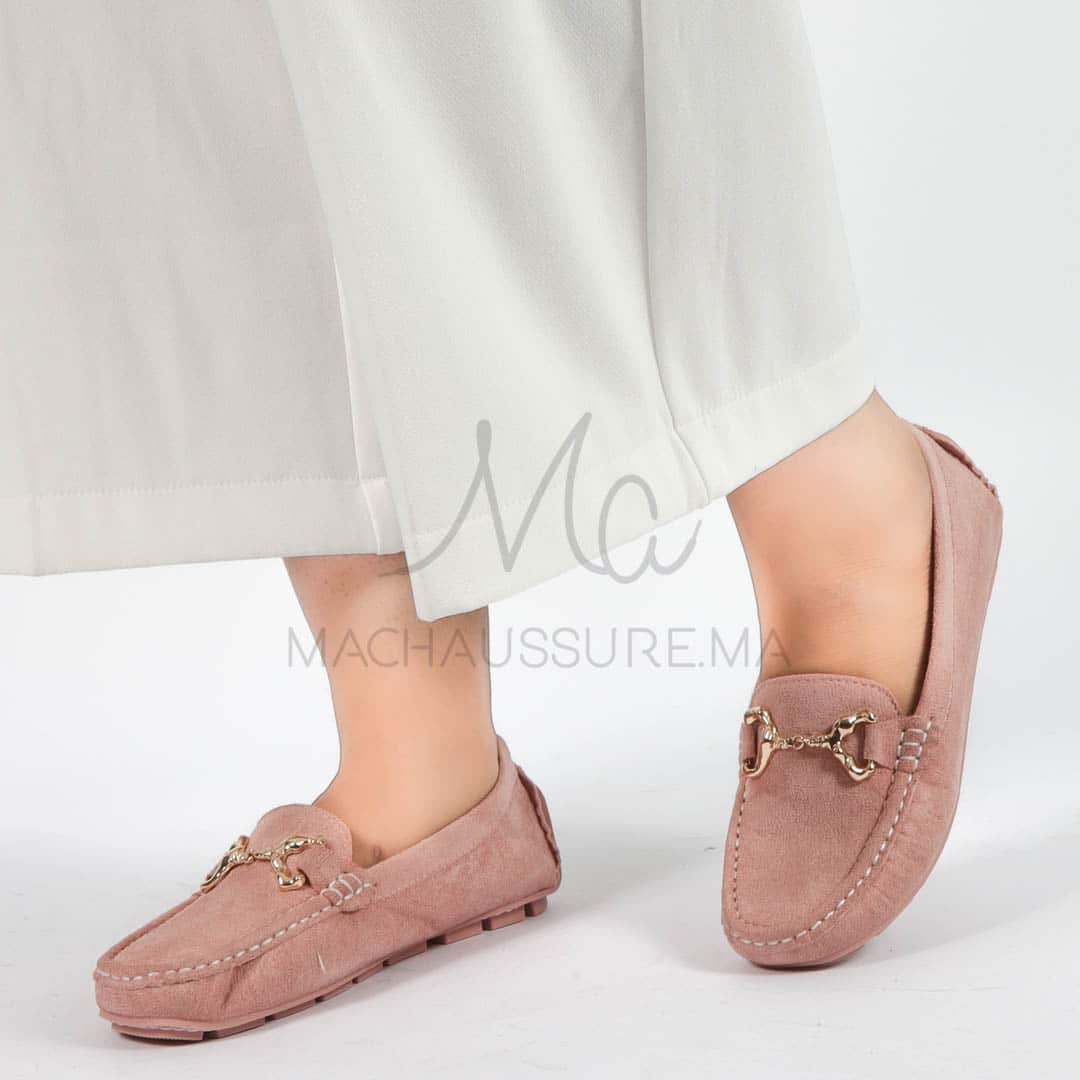 Douceur – mocassins femmes en Rose.
