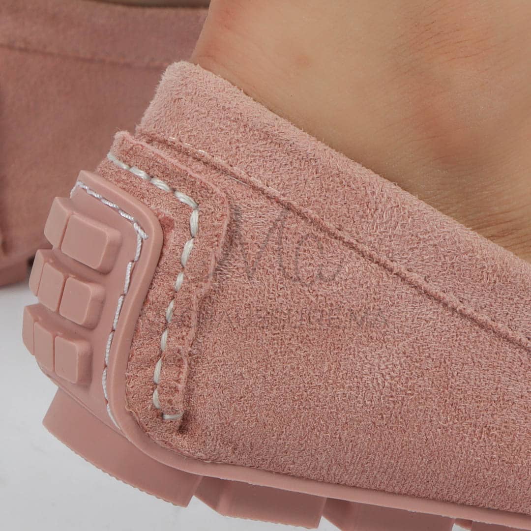 Douceur – mocassins femmes en Rose.