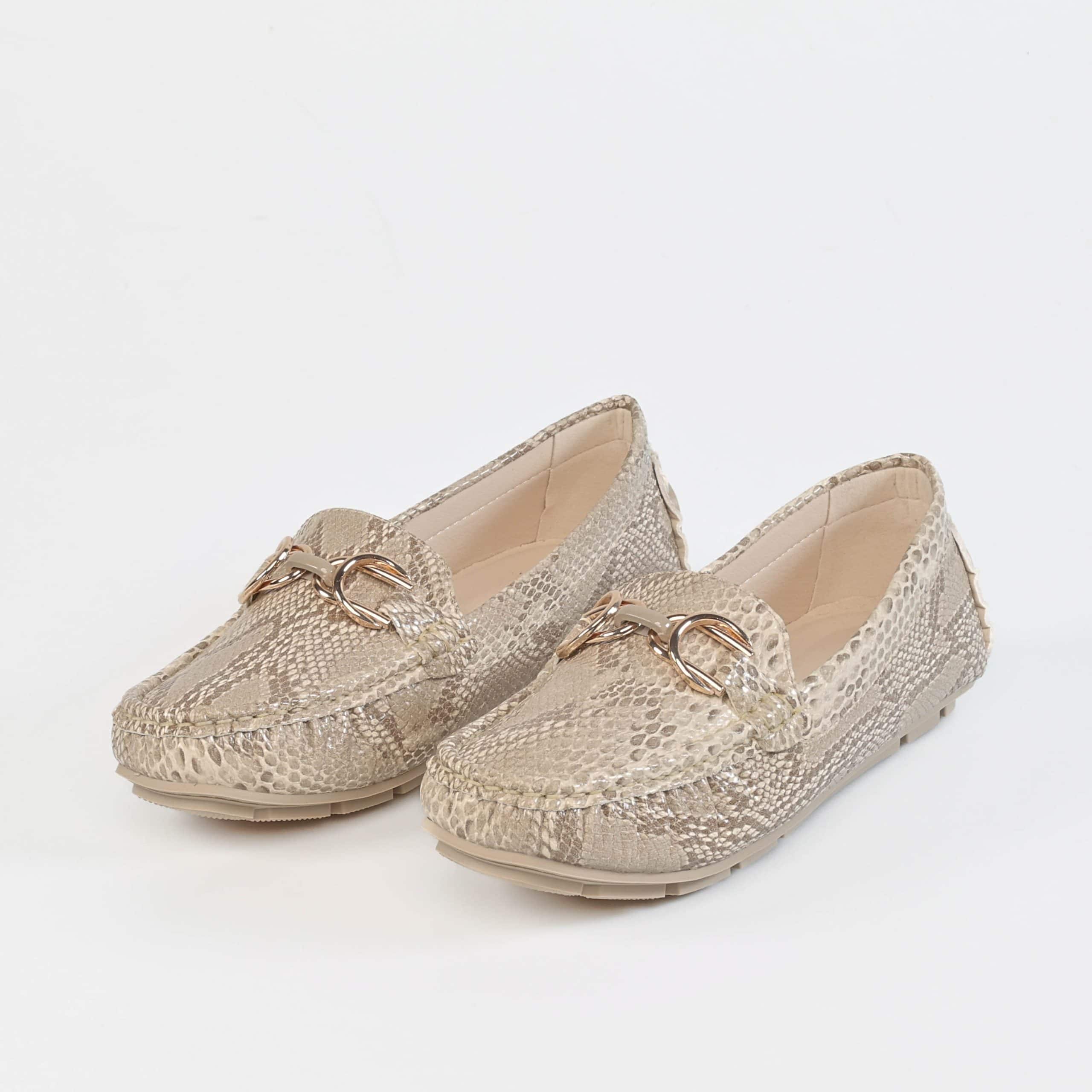 Savana – Mocassins Femmes en Kaki.