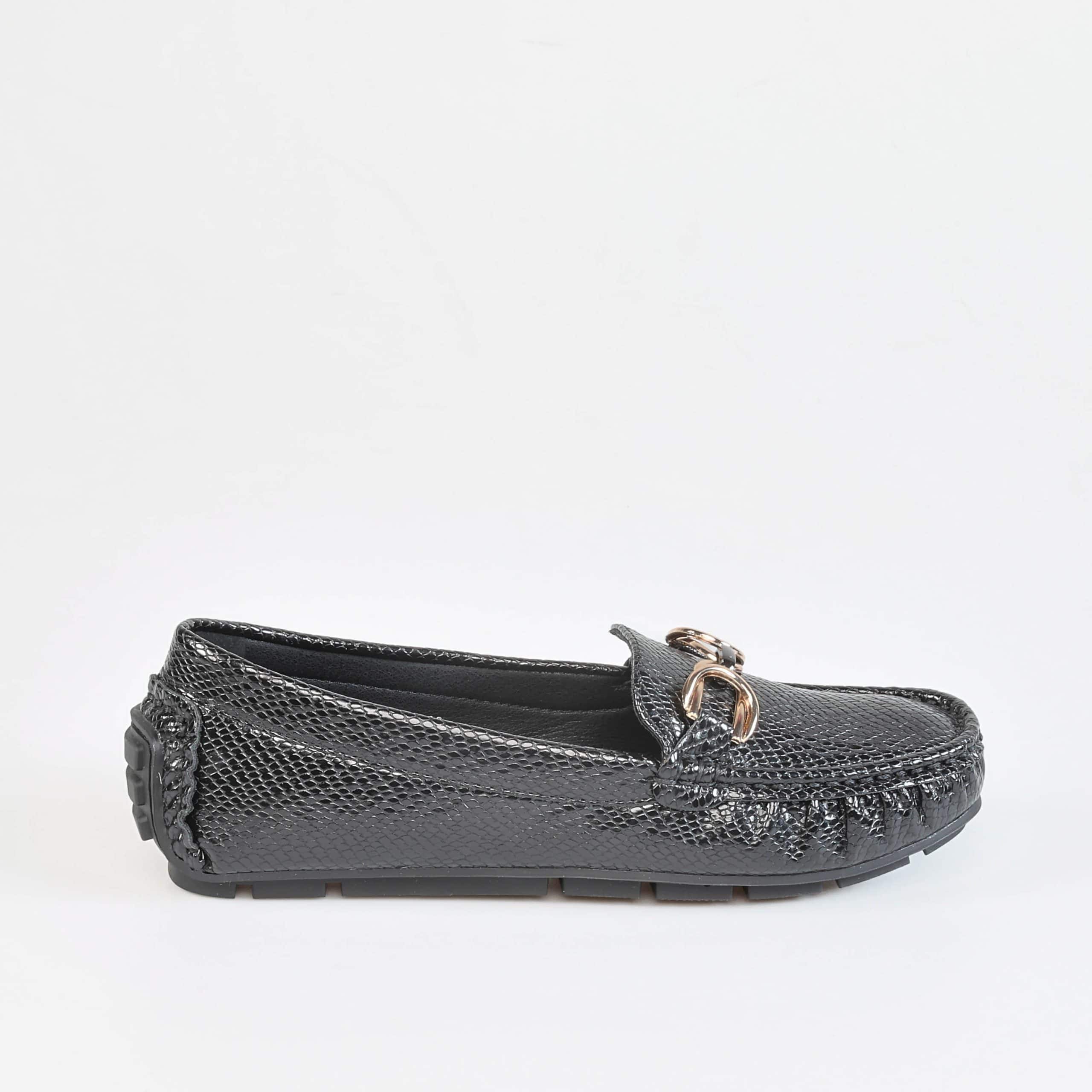 Savana – Mocassins Femmes en Noir.