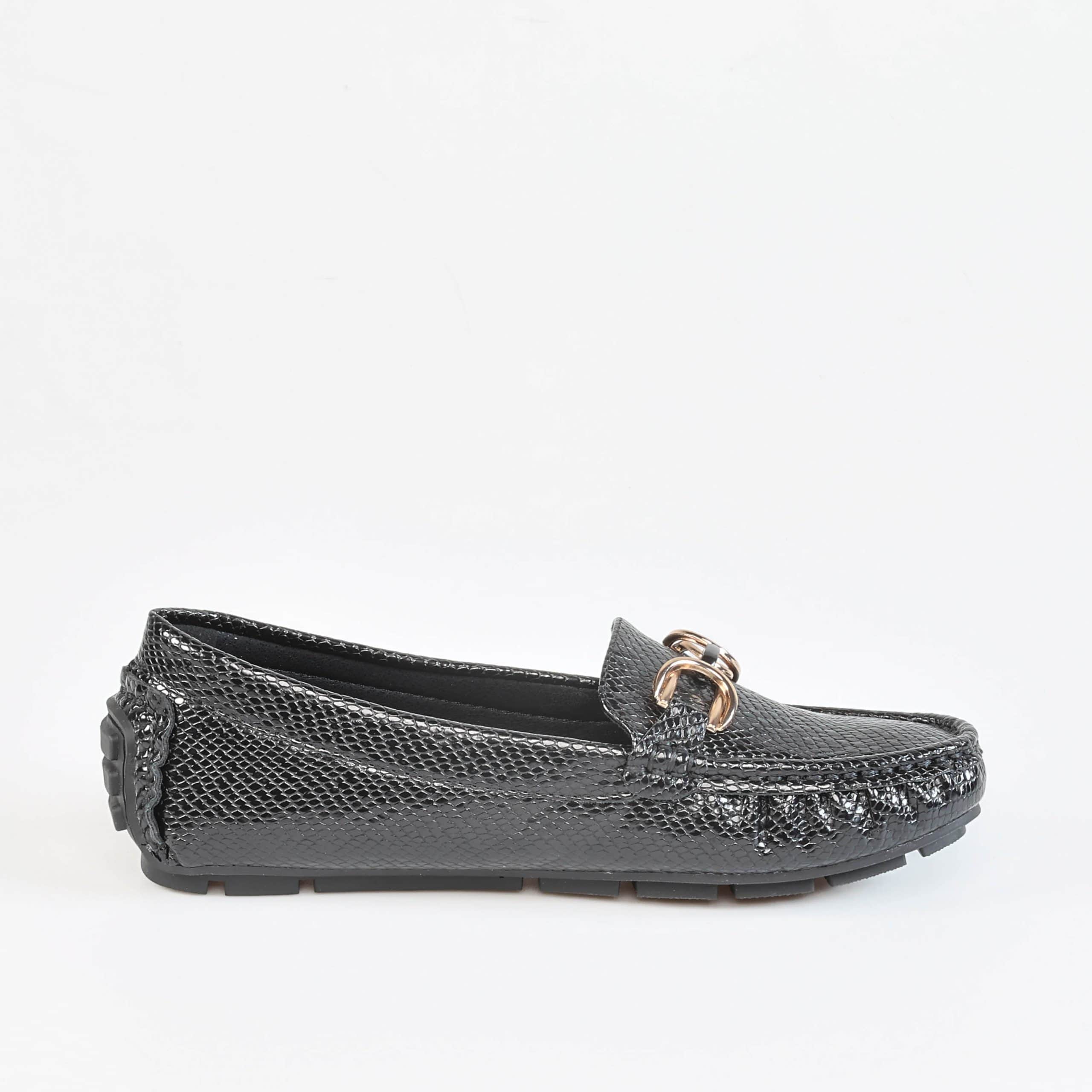 Savana – Mocassins Femmes en Noir.
