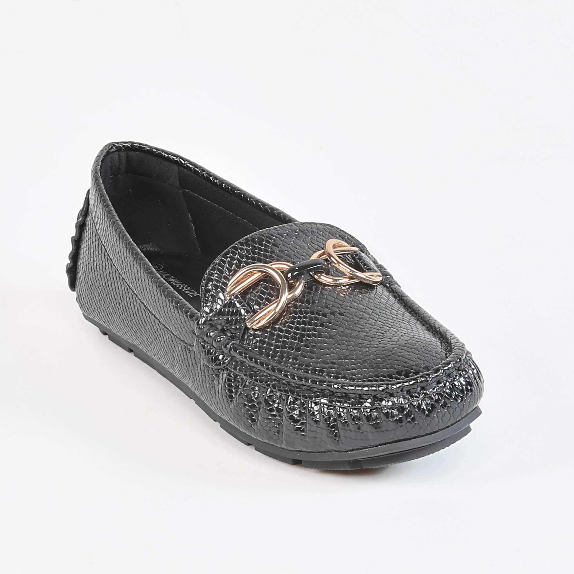 Savana – Mocassins Femmes en Noir.