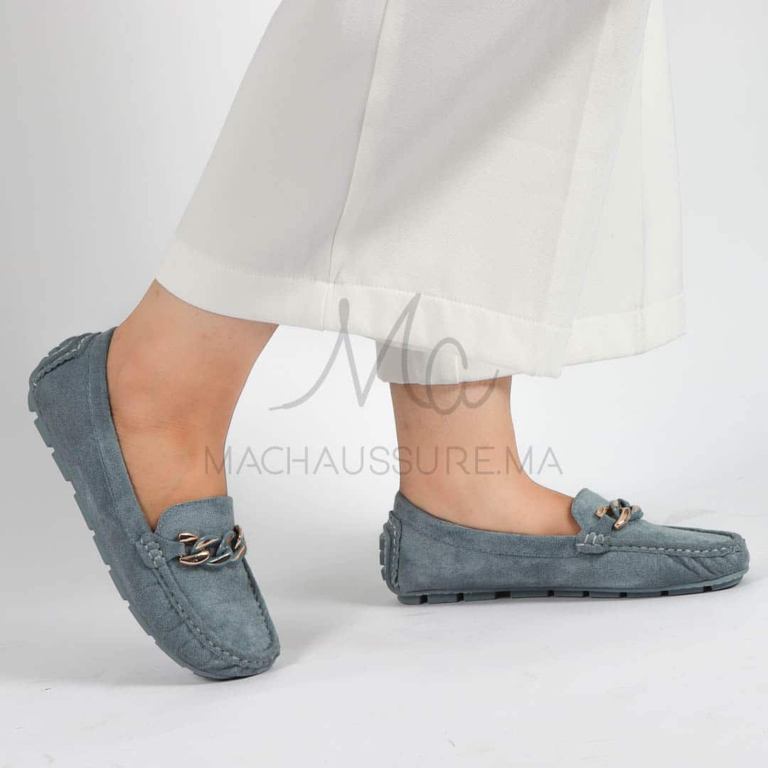 Tendre – mocassins femmes en Bleu ciel.