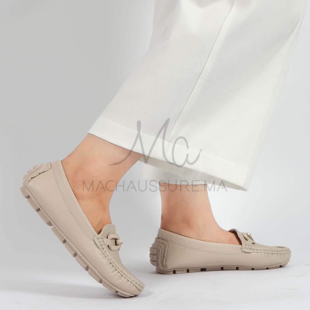 Charme – mocassins femmes en Beige.