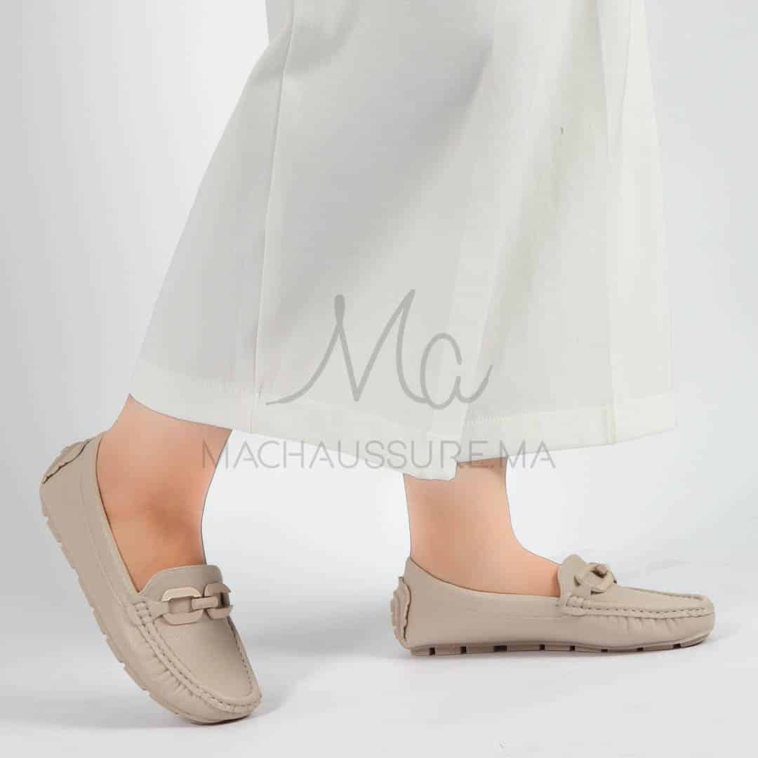 Charme – mocassins femmes en Beige.