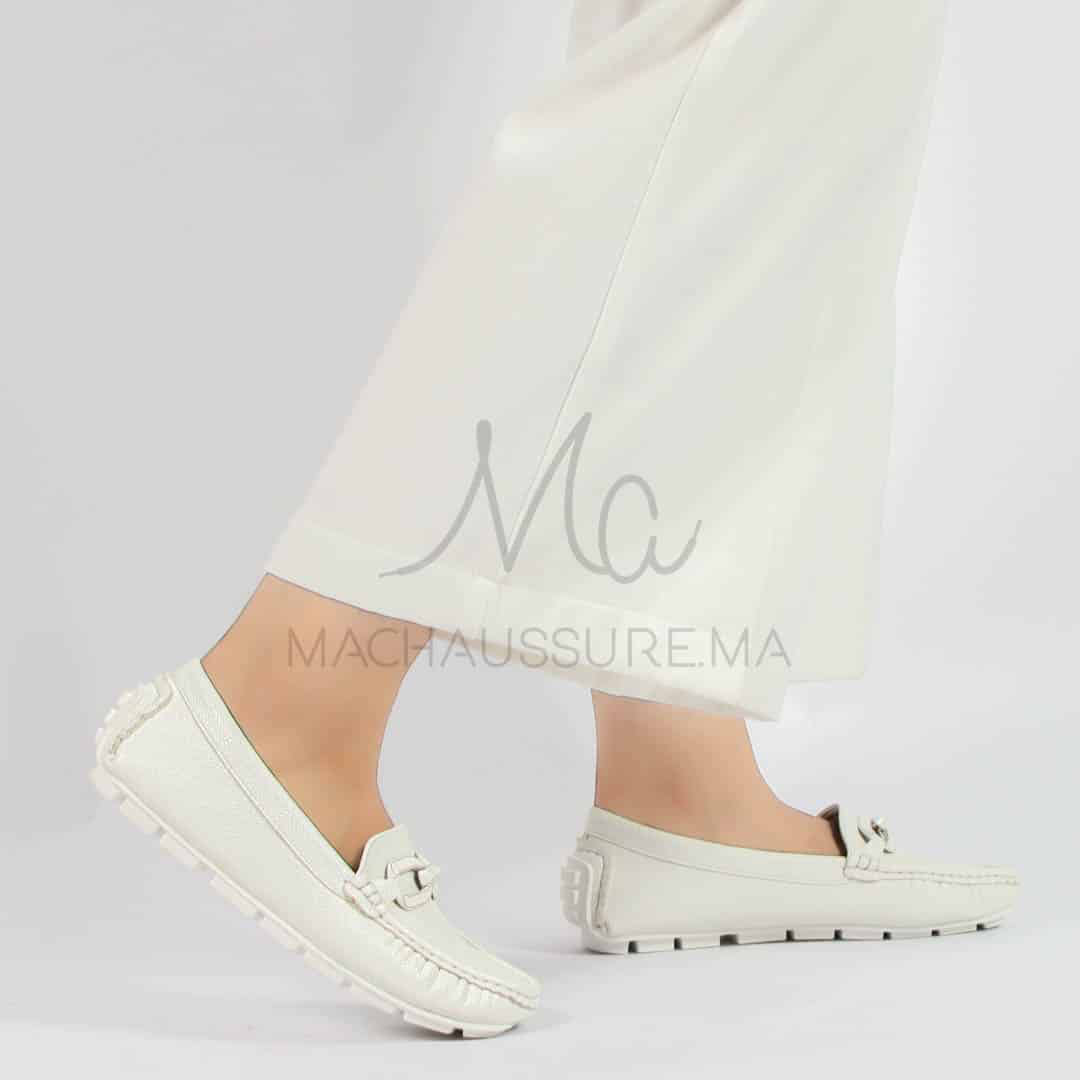 Charme – mocassins femmes en Blanc.