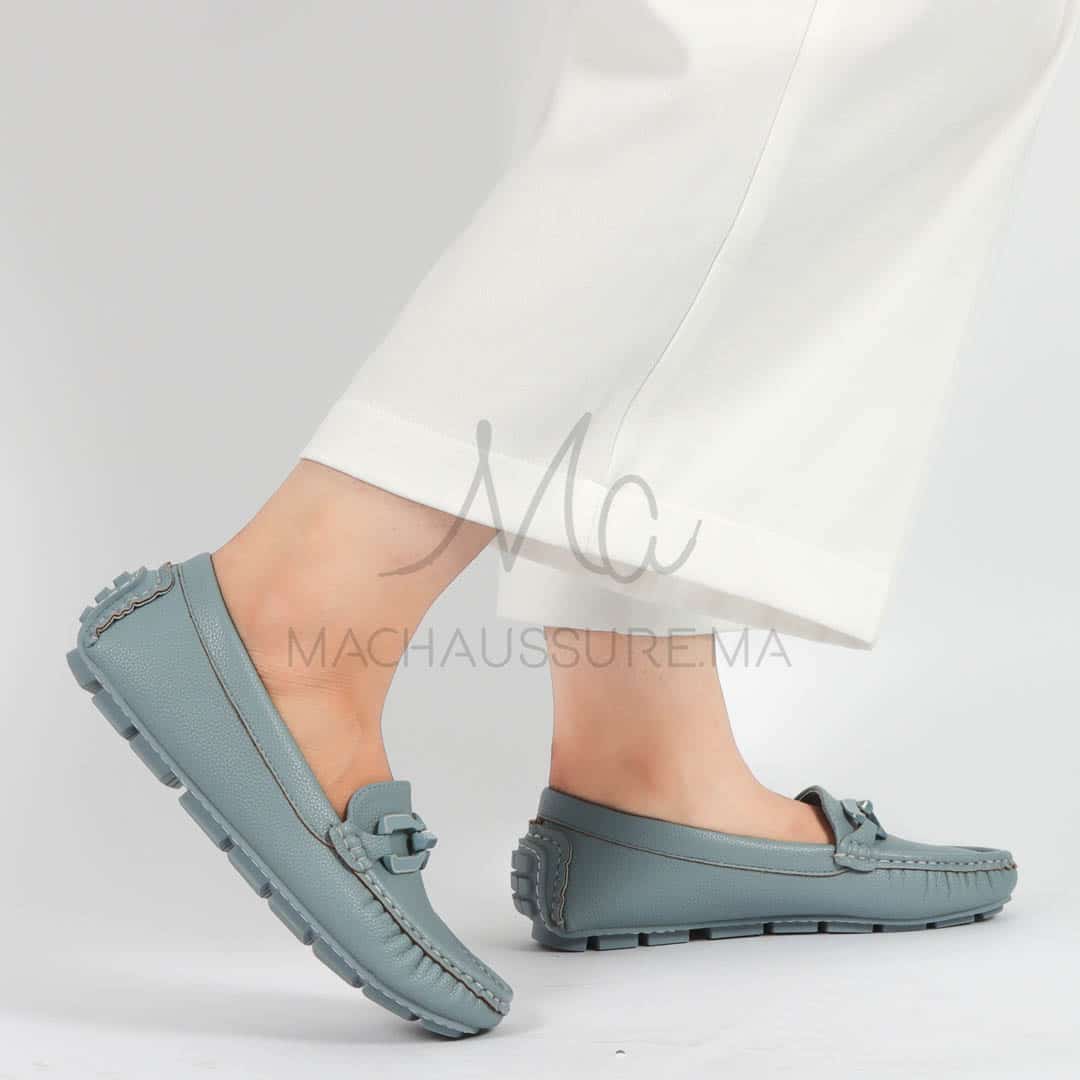 Charme – mocassins femmes en Bleu ciel.