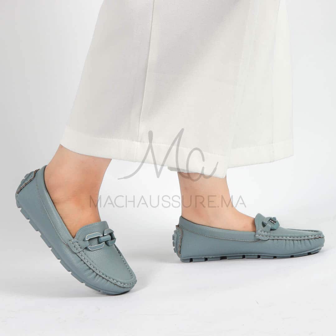 Charme – mocassins femmes en Bleu ciel.