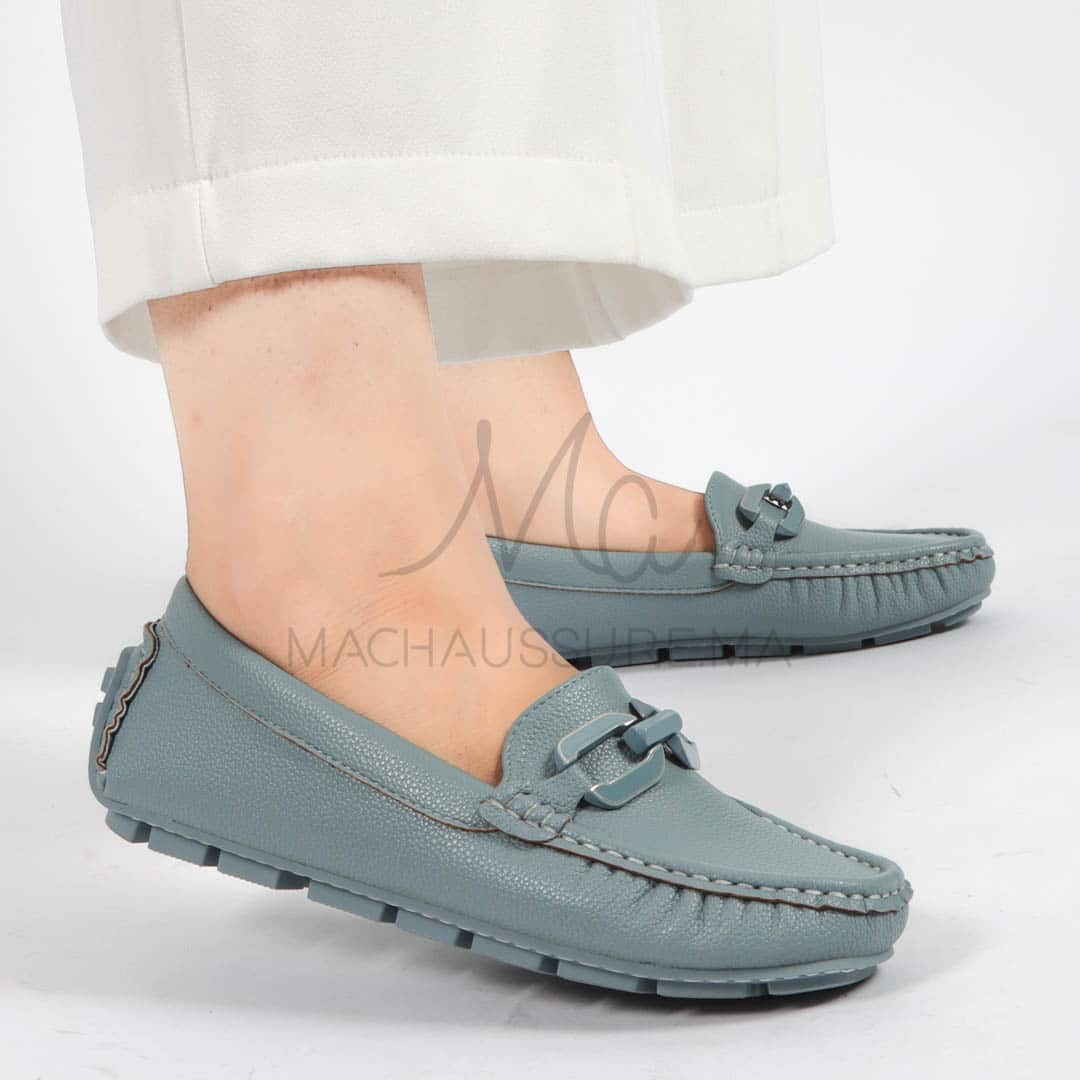 Charme – mocassins femmes en Bleu ciel.