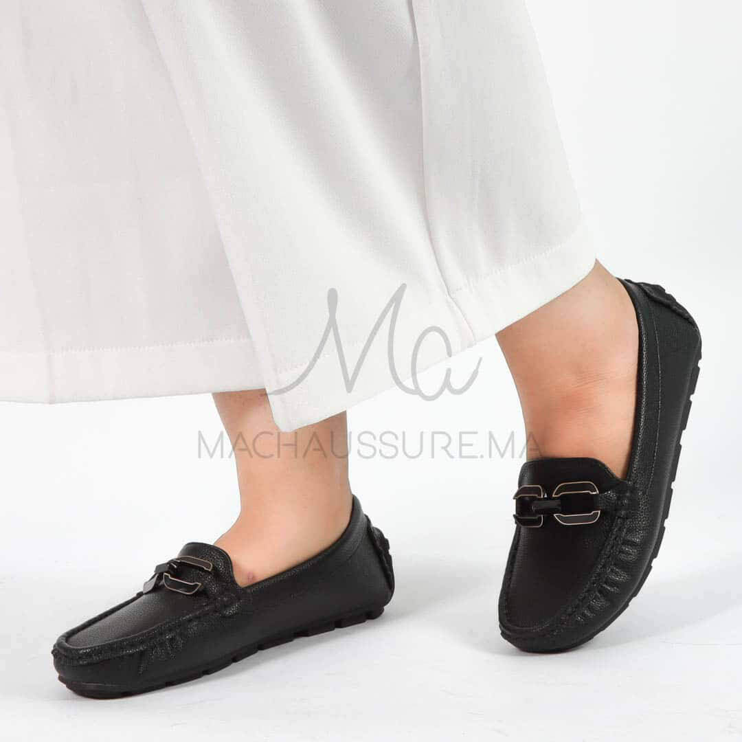 Charme – mocassins femmes en Noir.