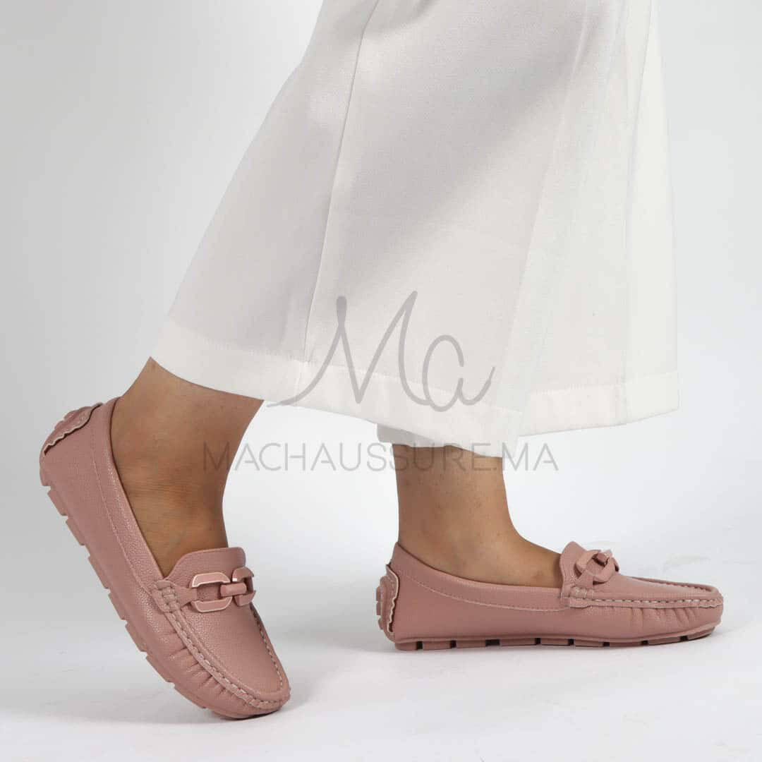 Charme – mocassins femmes en Rose.