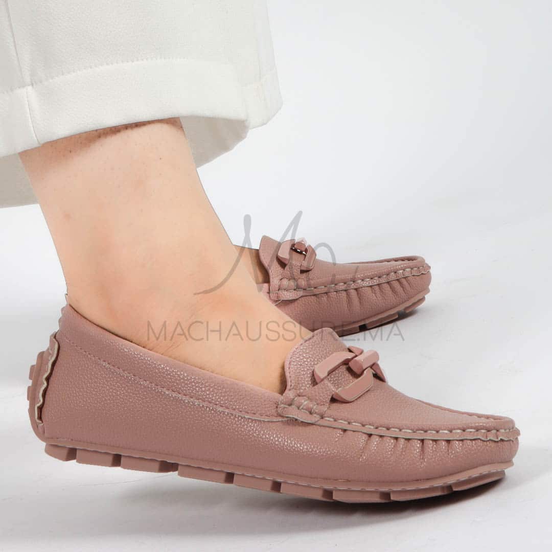Charme – mocassins femmes en Rose.