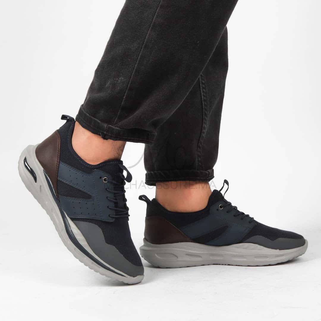 Apex - Baskets Hommes confortables en Bleu.