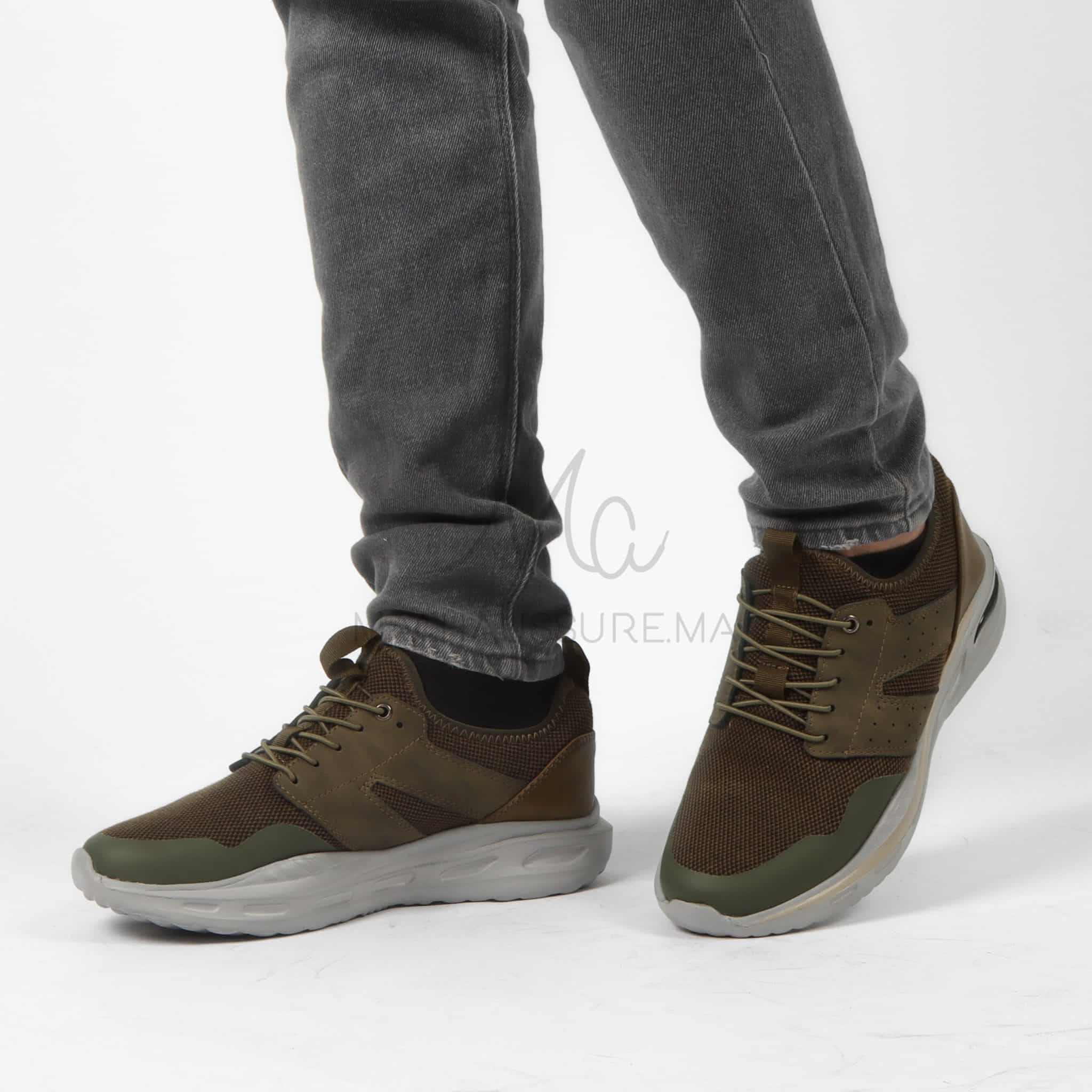 Apex - Baskets Hommes confortables en Vert.