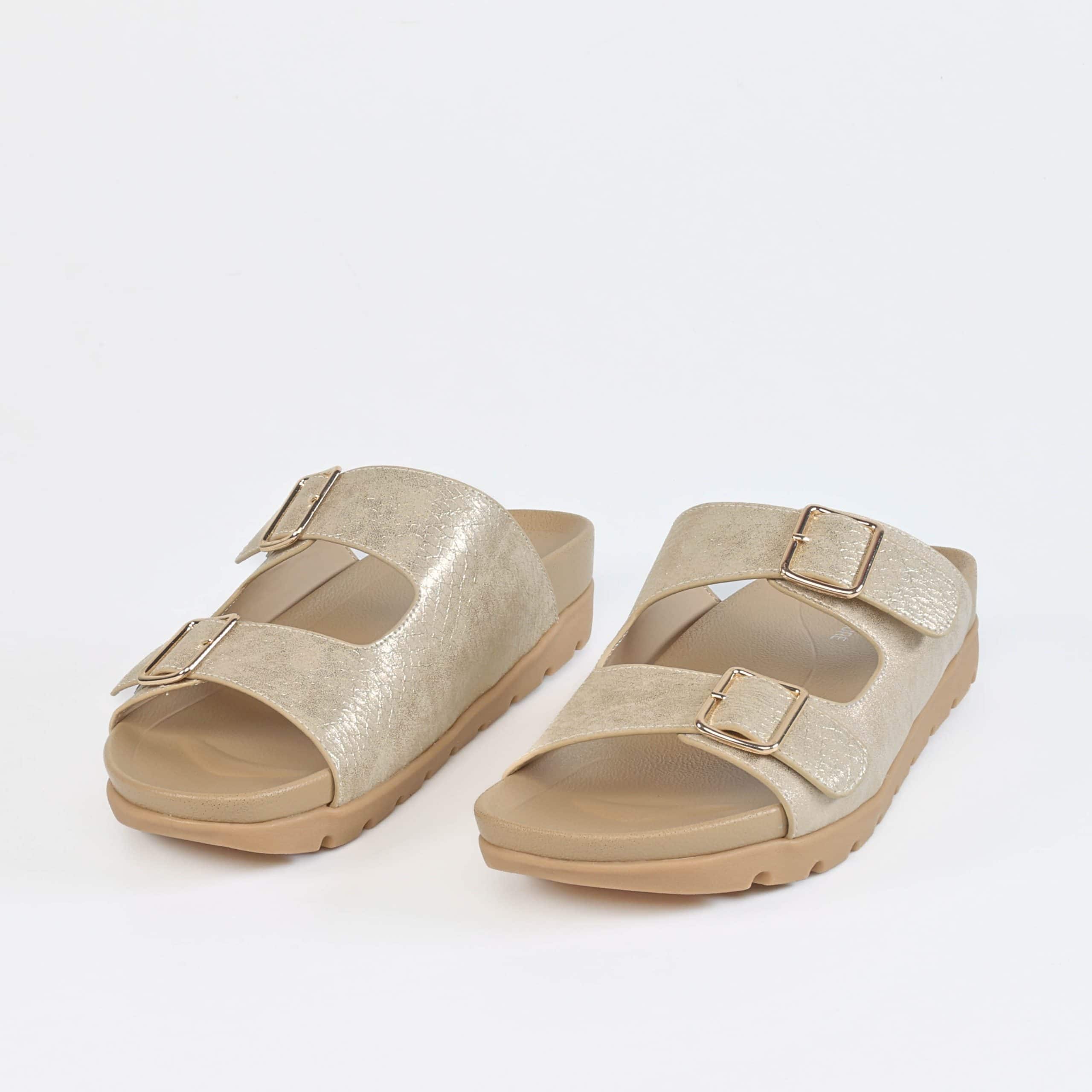 Easy Life – Sandales confort femmes en Beige.