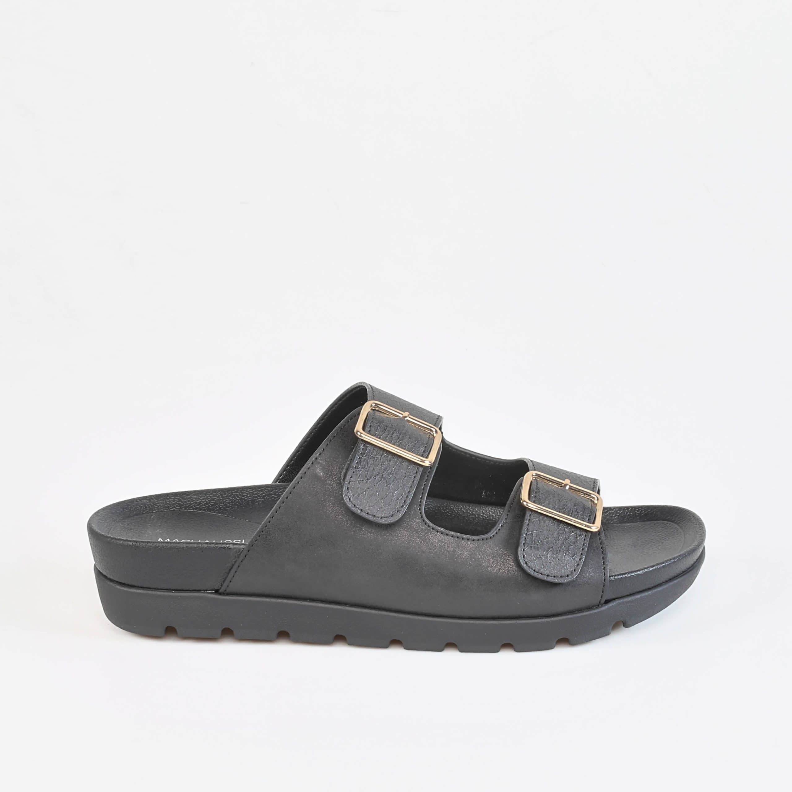 Easy Life – Sandales confort femmes en Noir.