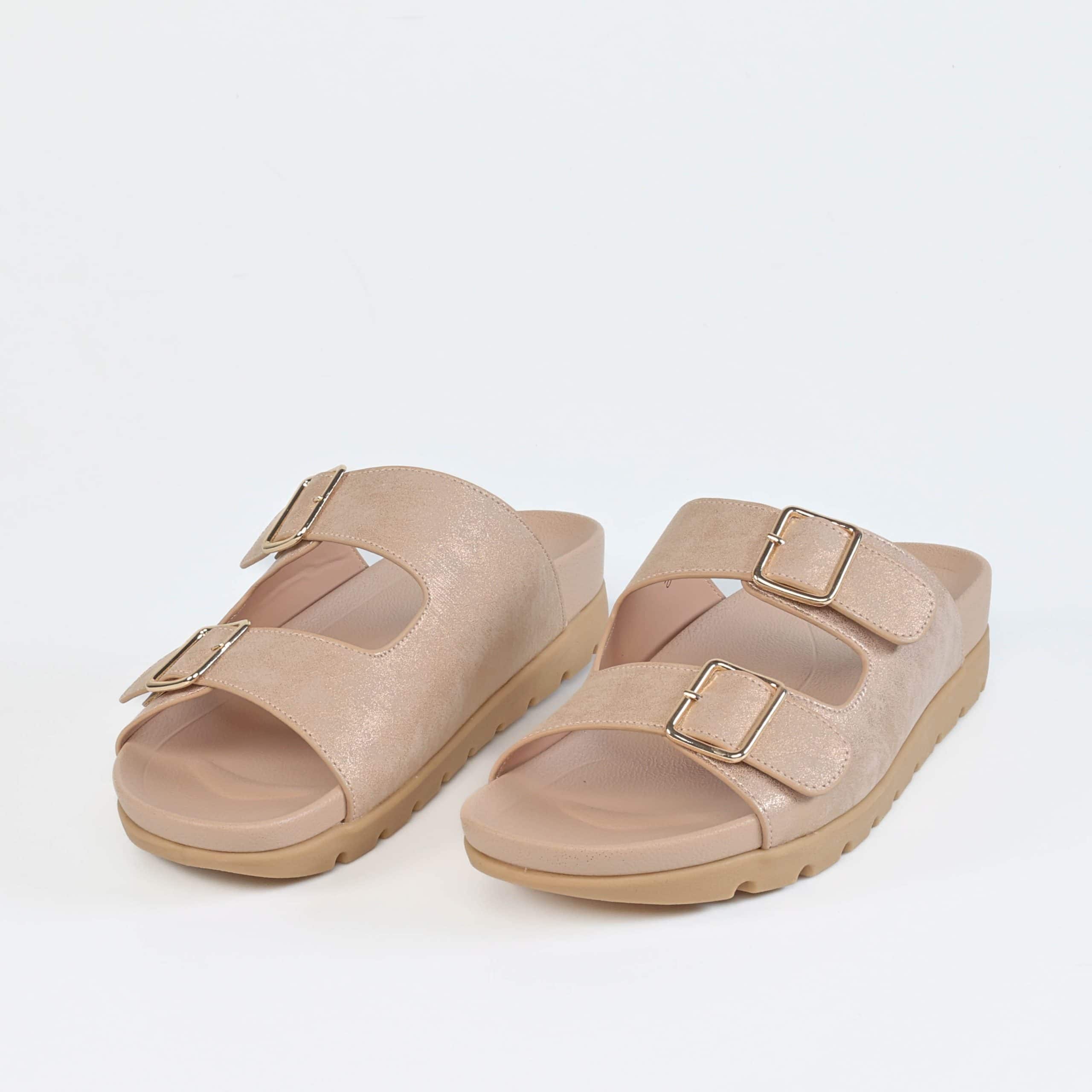 Easy Life – Sandales confort femmes en Rose doré.