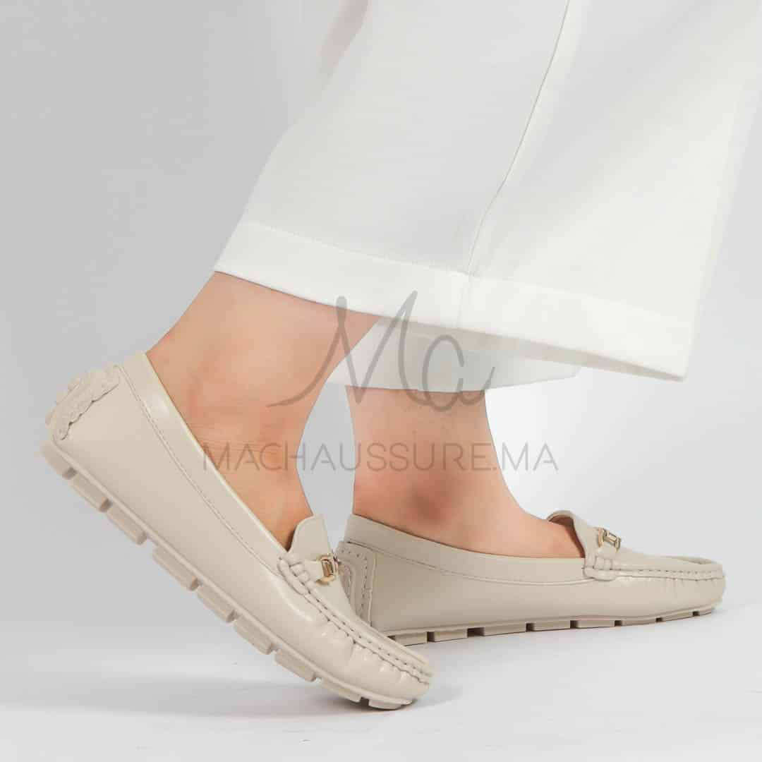 Tassel – mocassins femmes en Beige.