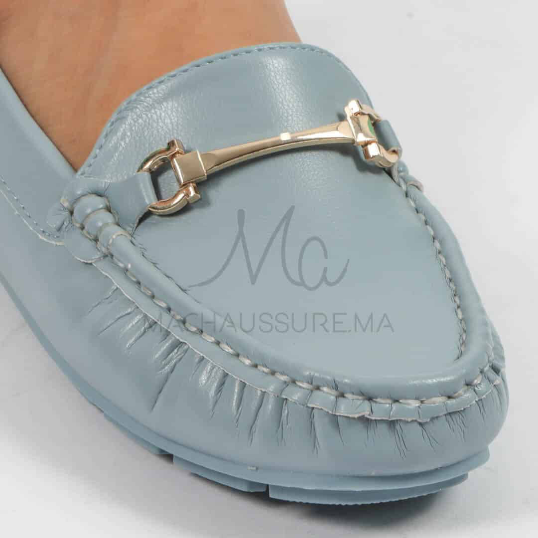 Tassel – mocassins femmes en Bleu ciel.