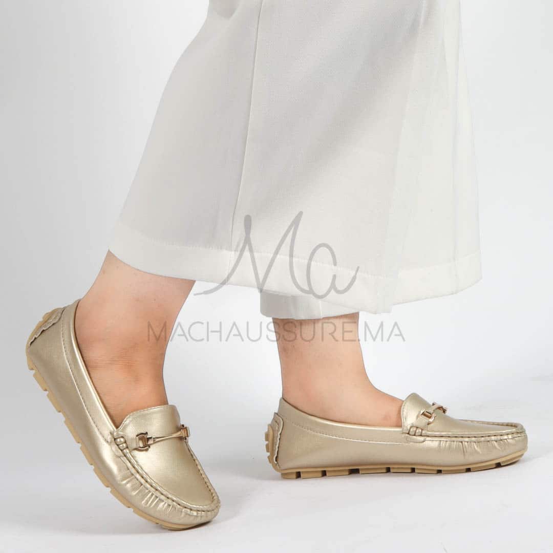 Tassel – mocassins femmes en Doré.