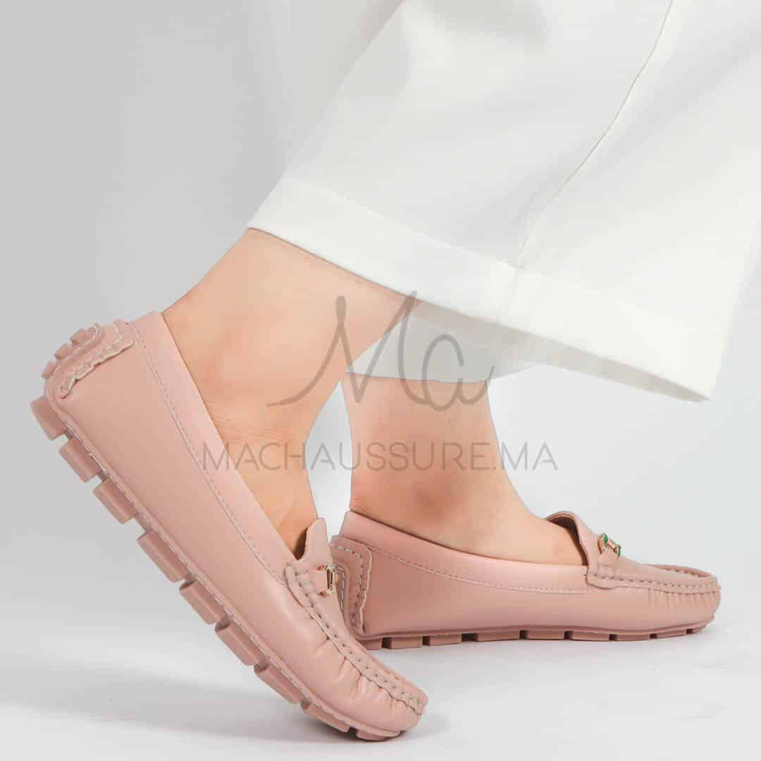 Tassel – mocassins femmes en Rose.