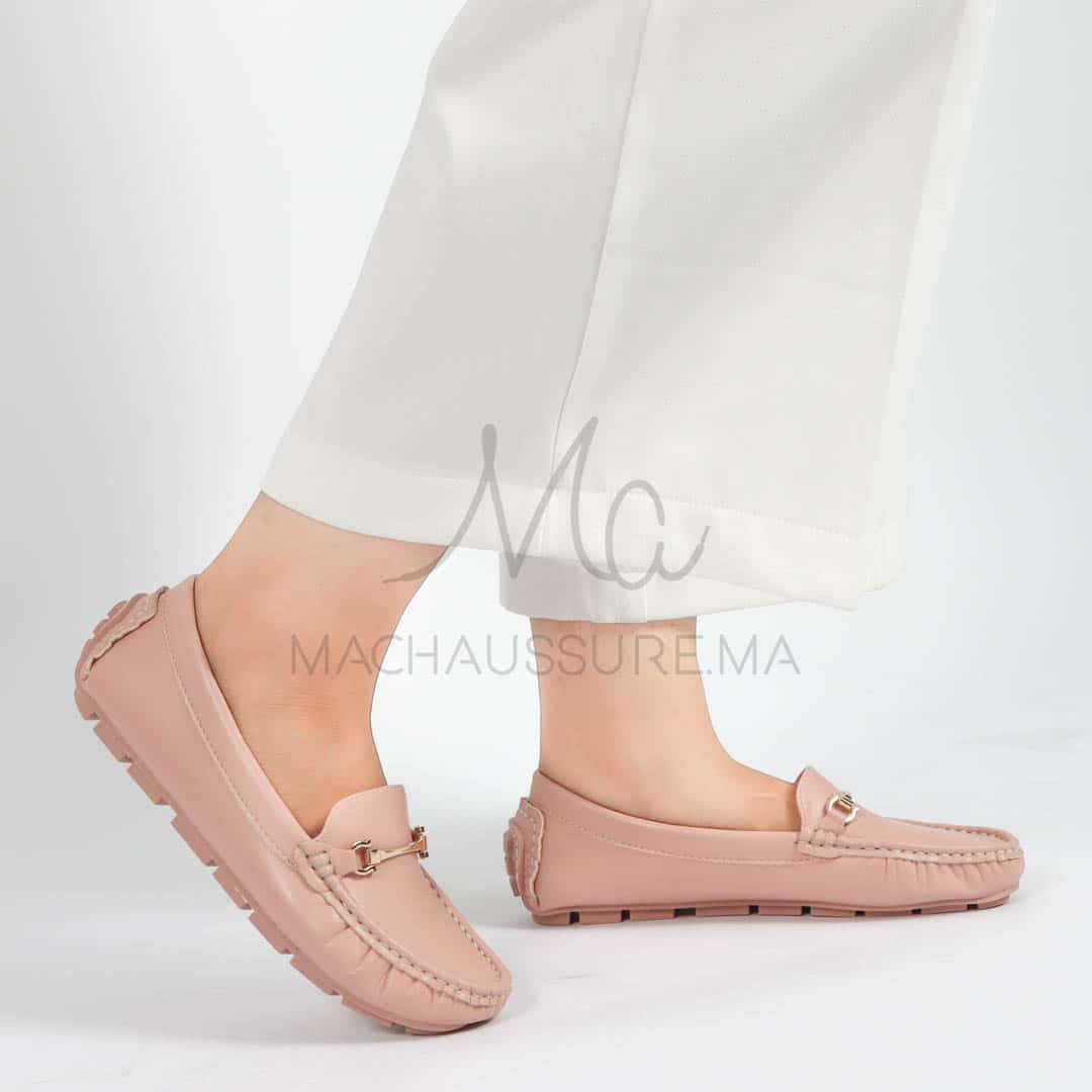 Tassel – mocassins femmes en Rose.