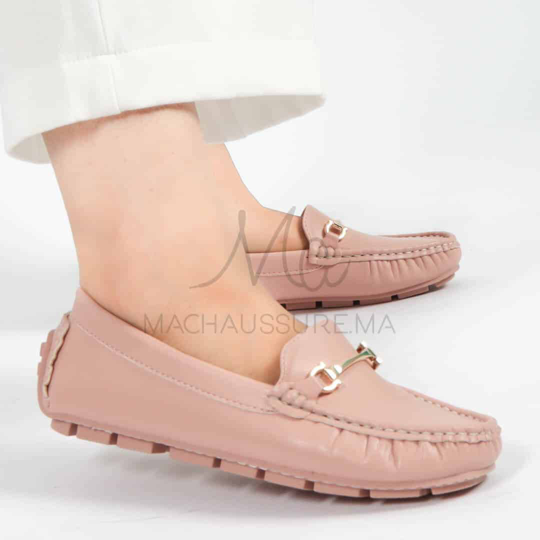 Tassel – mocassins femmes en Rose.