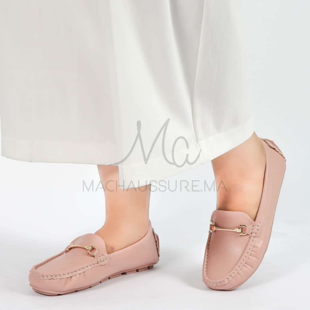 Tassel – mocassins femmes en Rose.