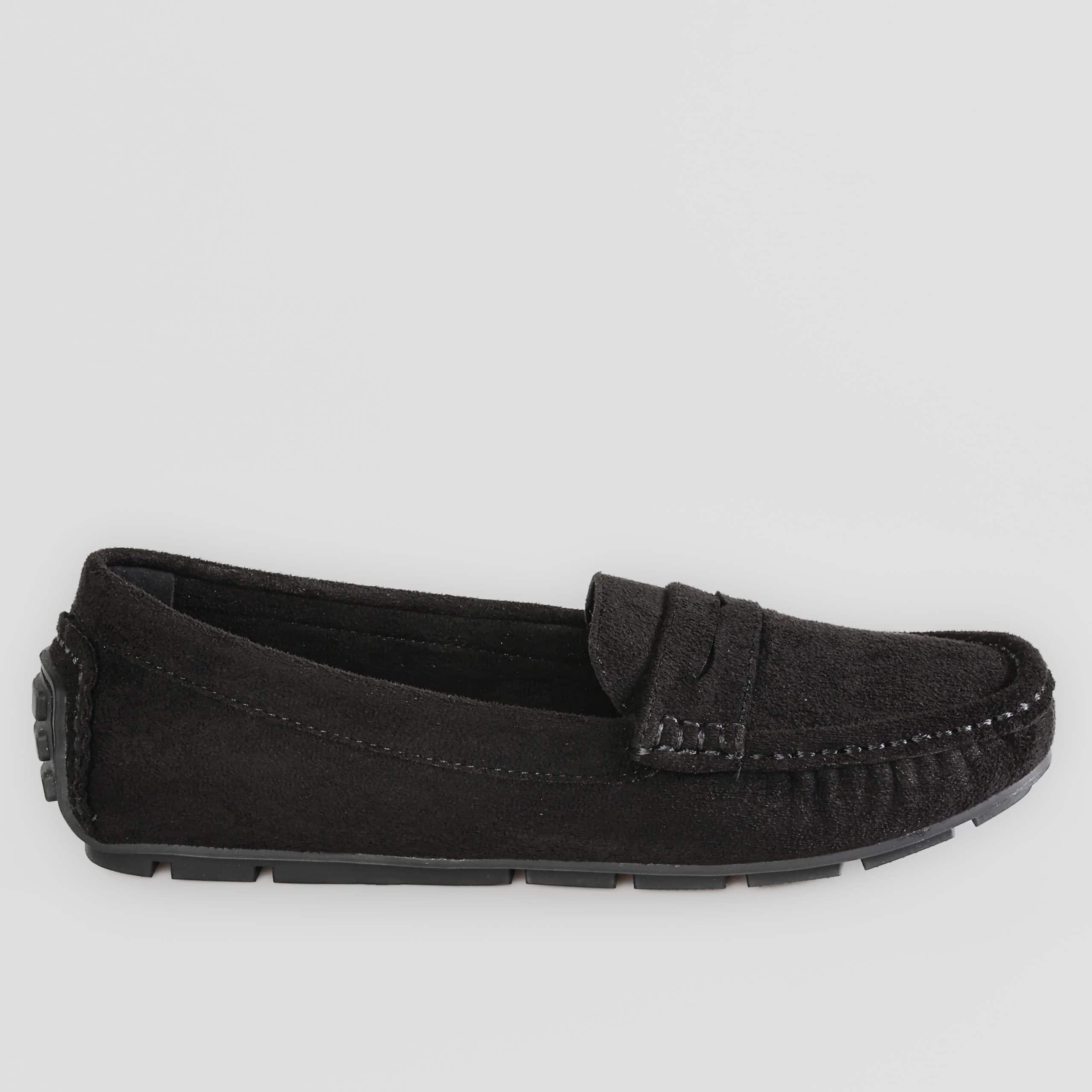 Basic – Mocassins Femmes en Noir.