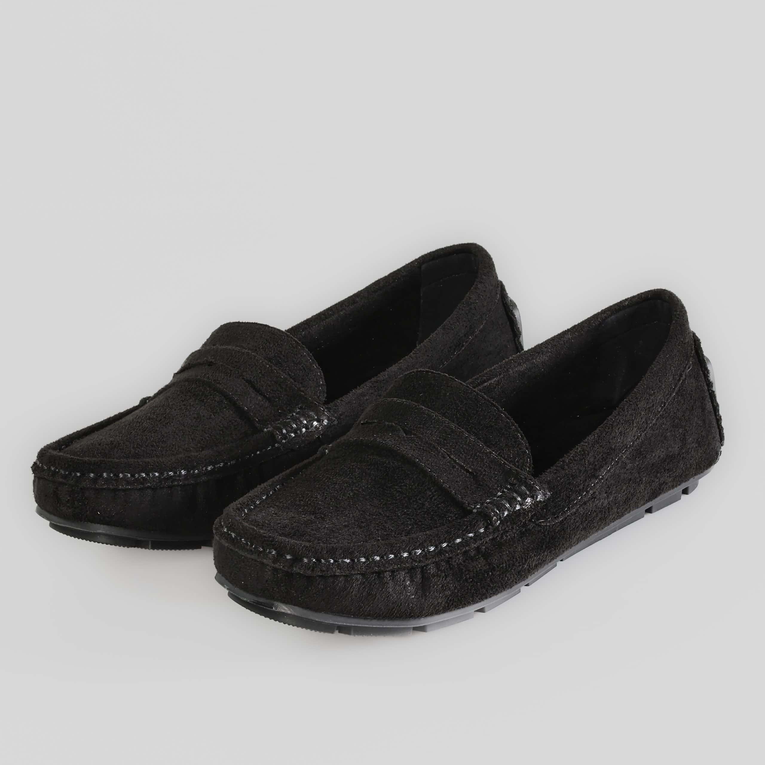 Basic – Mocassins Femmes en Noir.