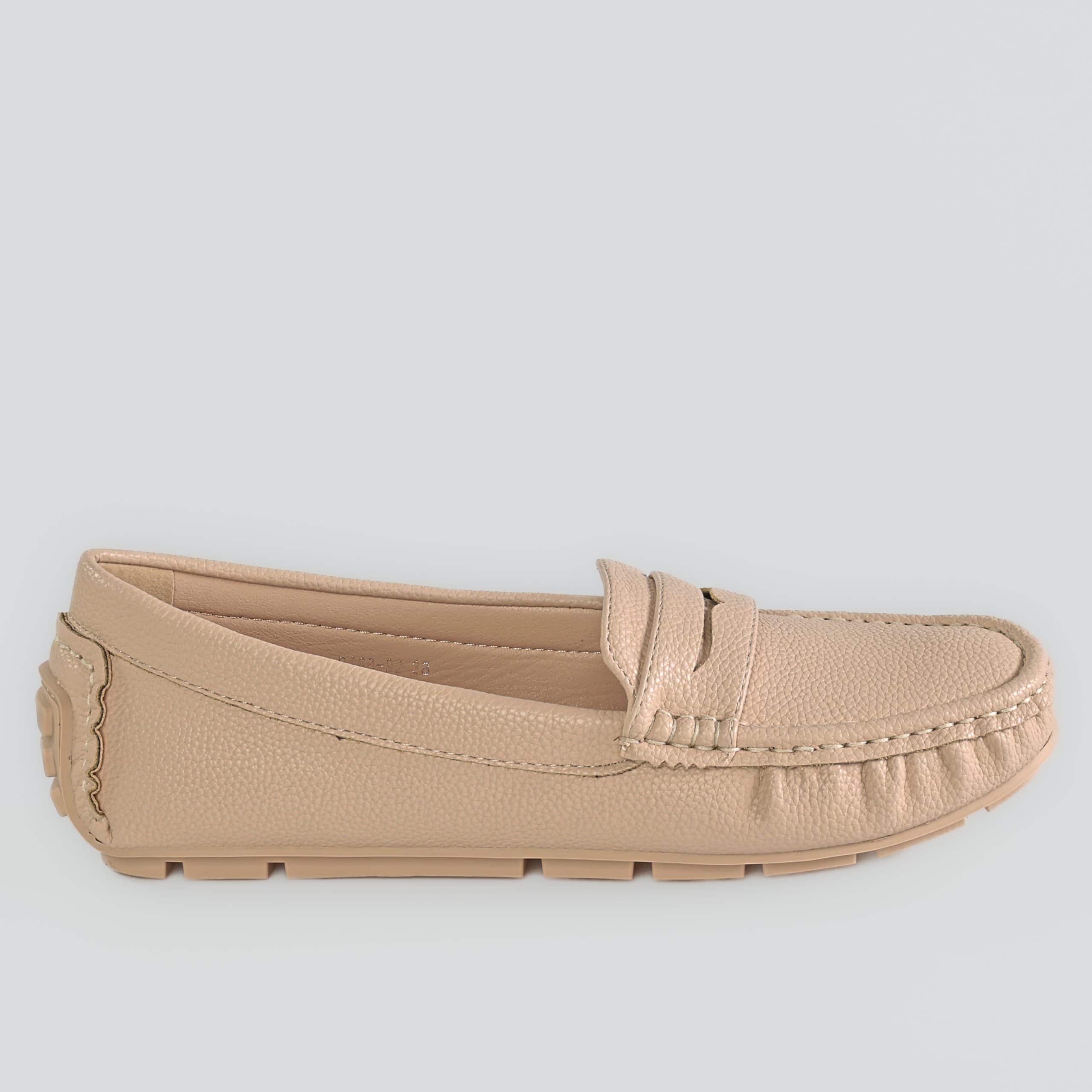 JASMINE – Mocassins Femmes en Beige.