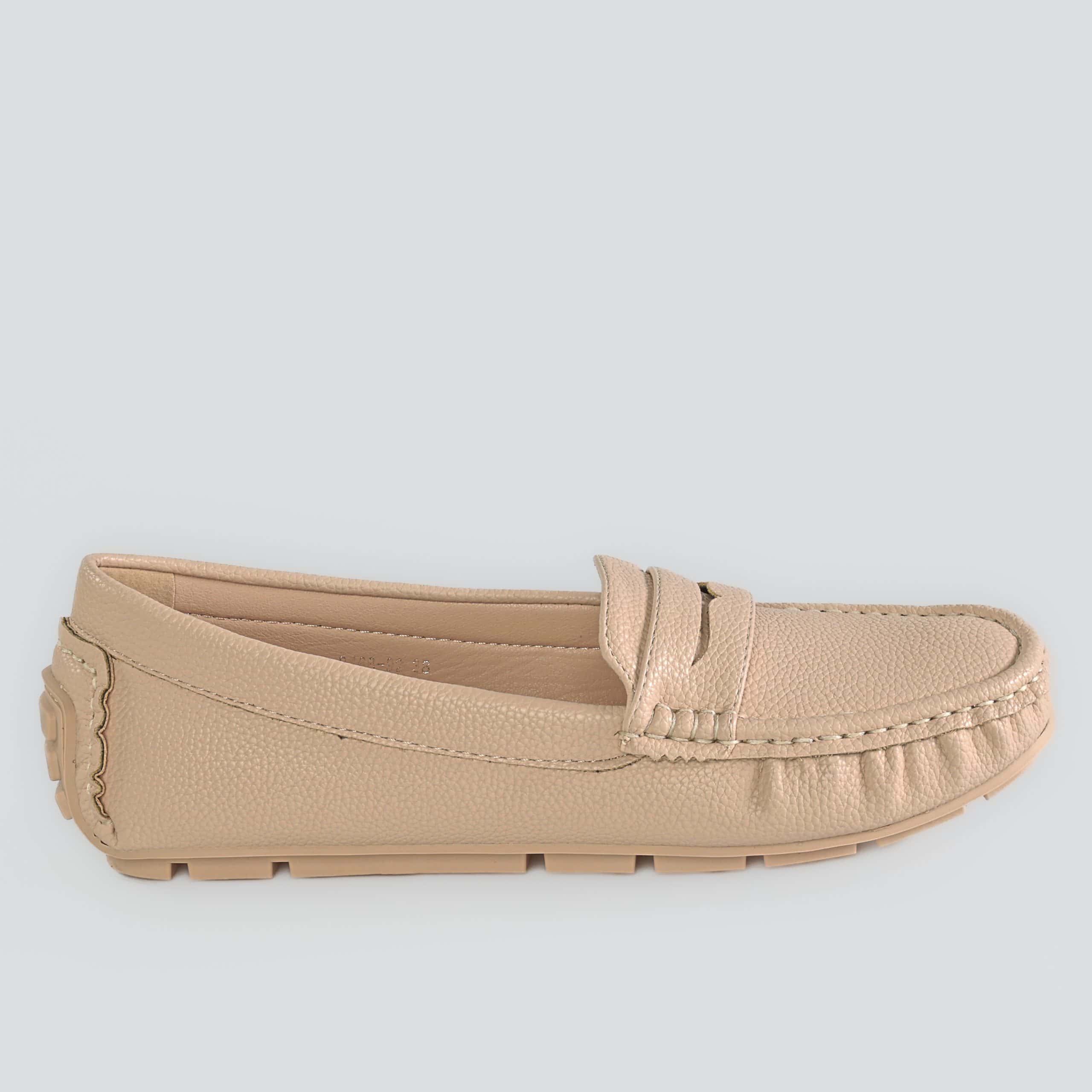 JASMINE – Mocassins Femmes en Beige.