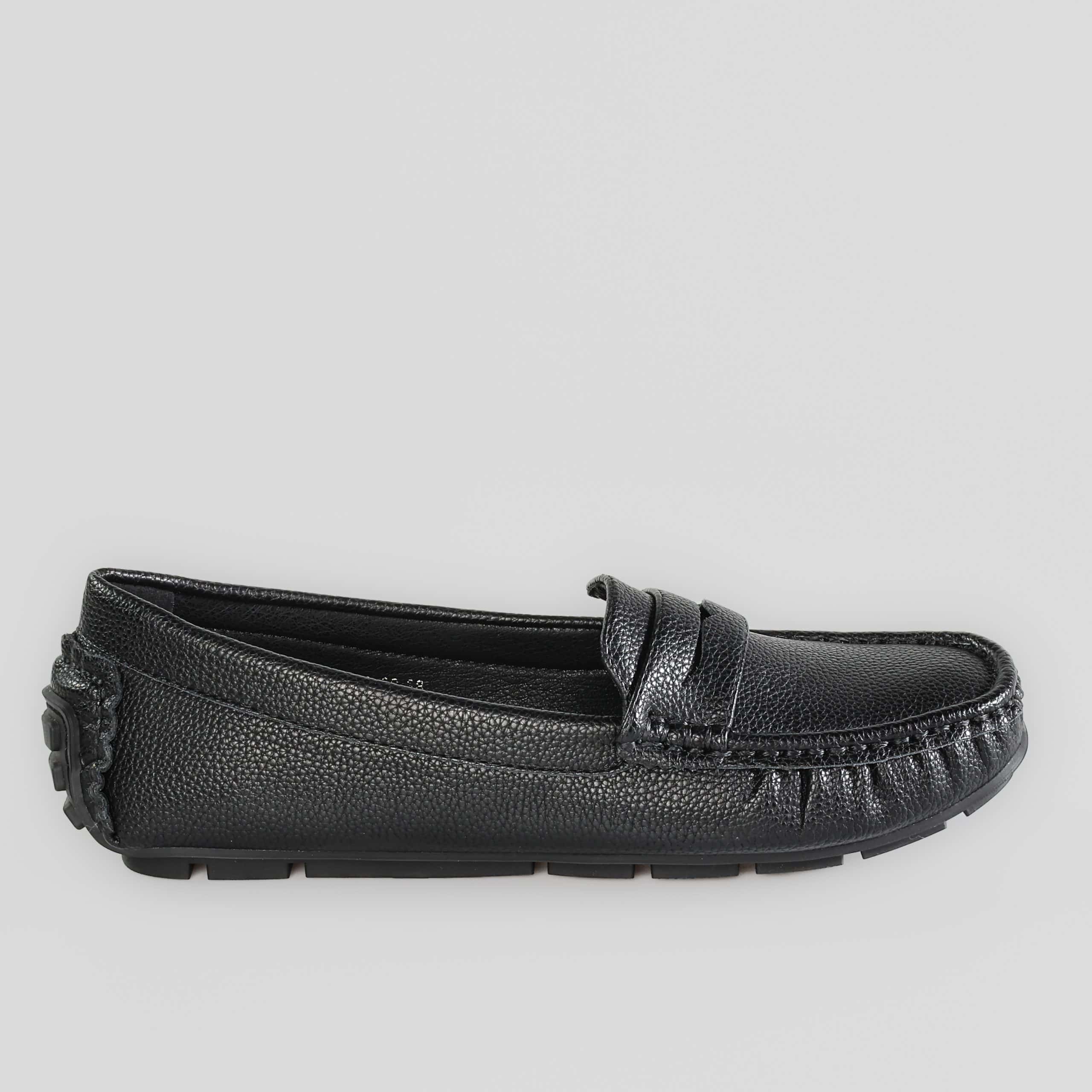 JASMINE – Mocassins Femmes en Noir.