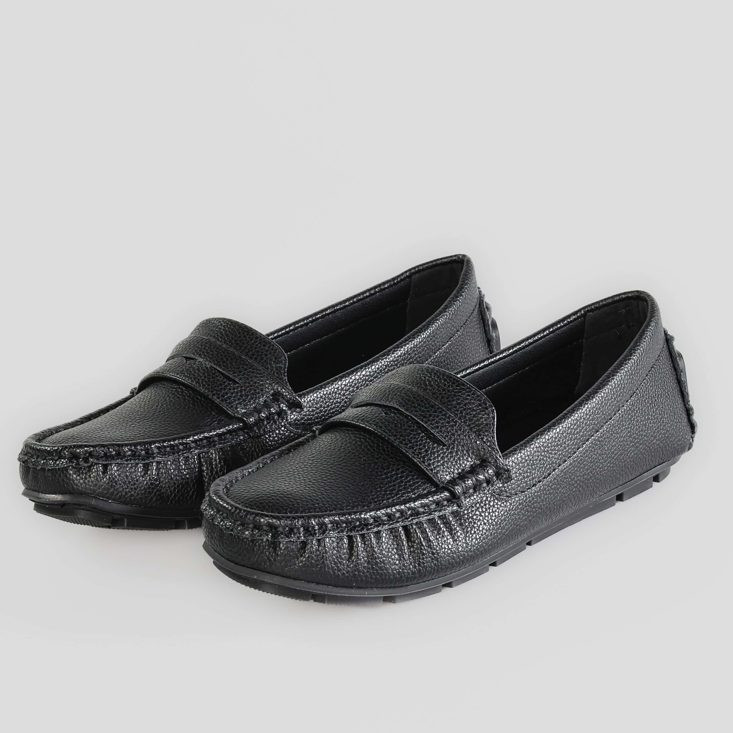 JASMINE – Mocassins Femmes en Noir.