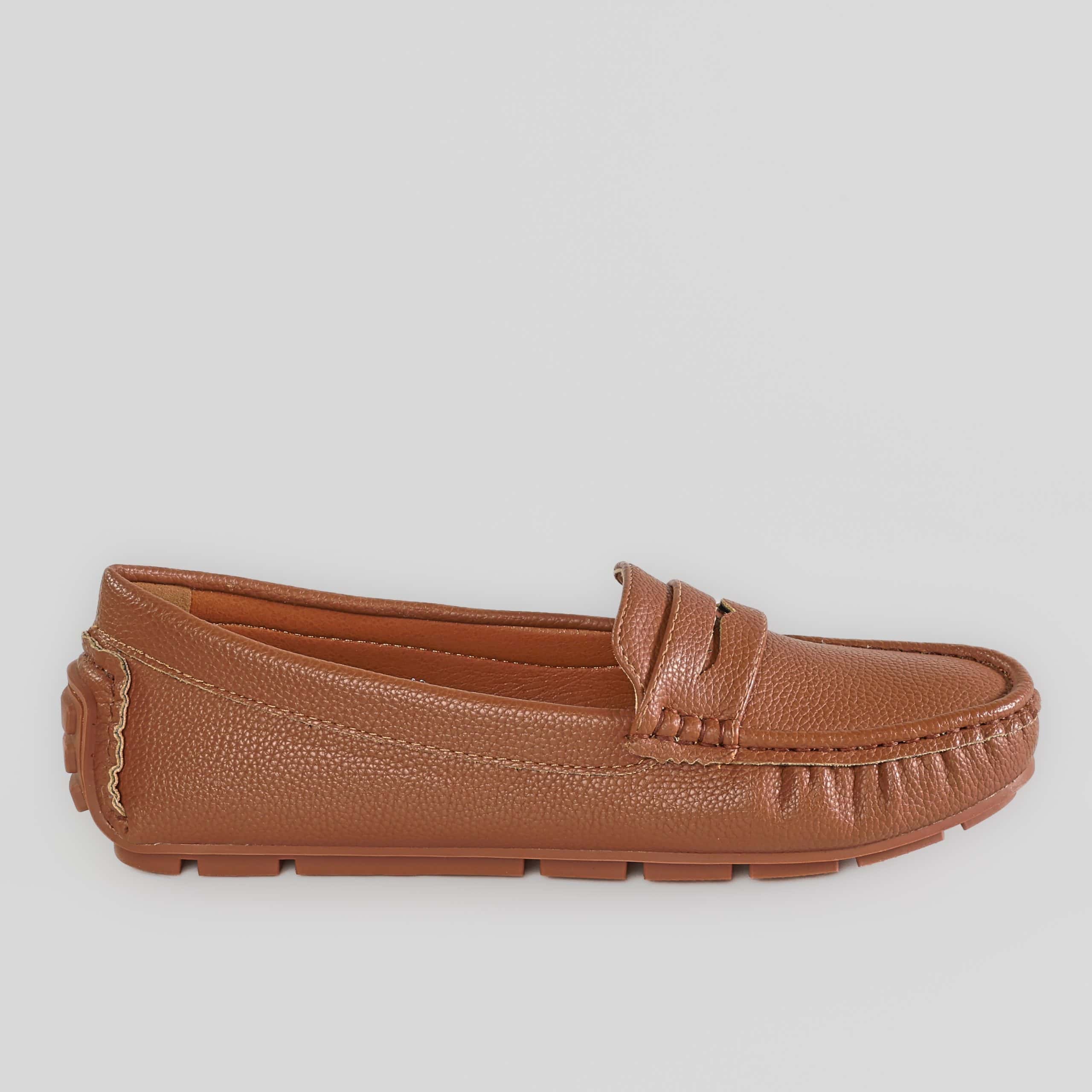 JASMINE – Mocassins Femmes en Tabac.