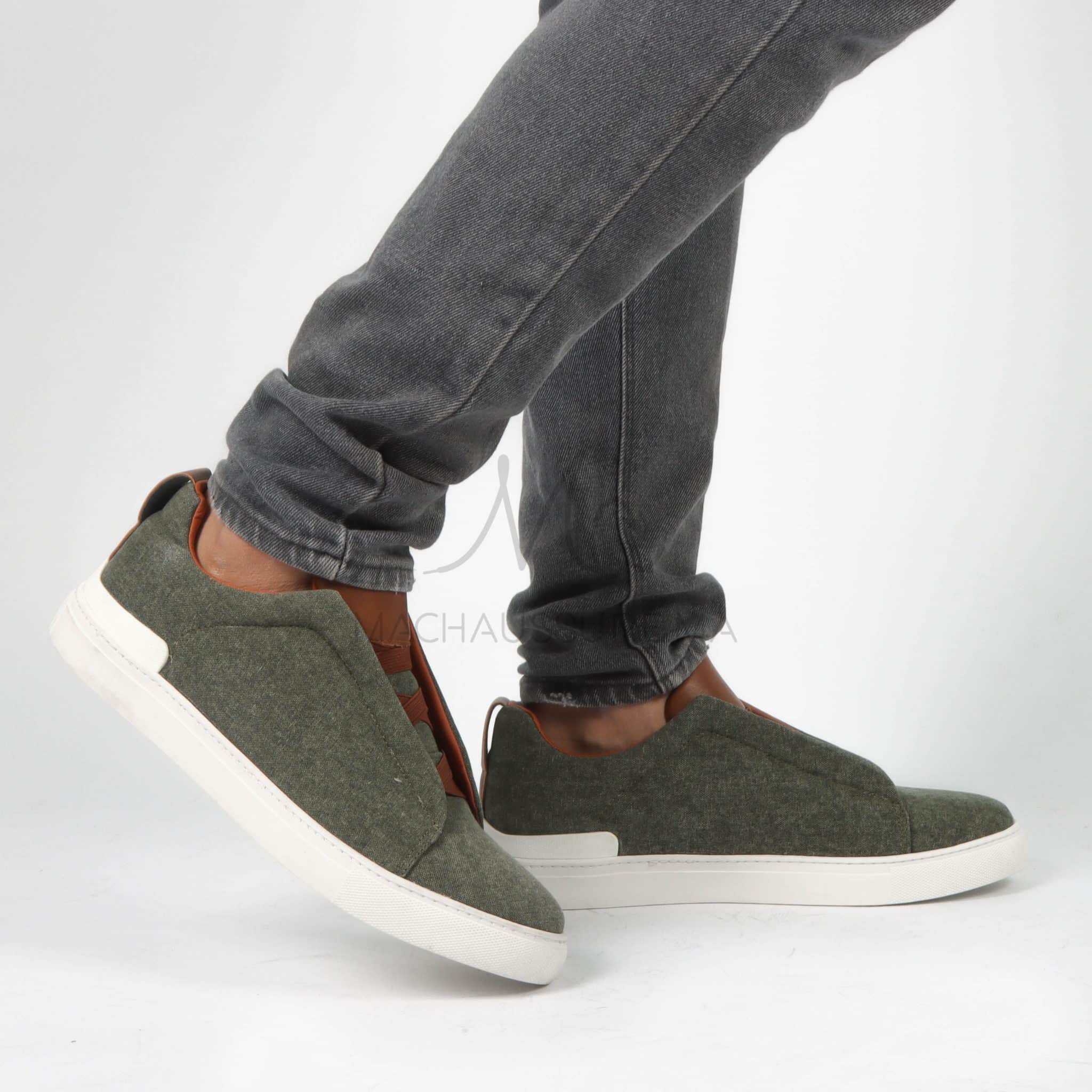 Quantum - Baskets Hommes en Kaki.