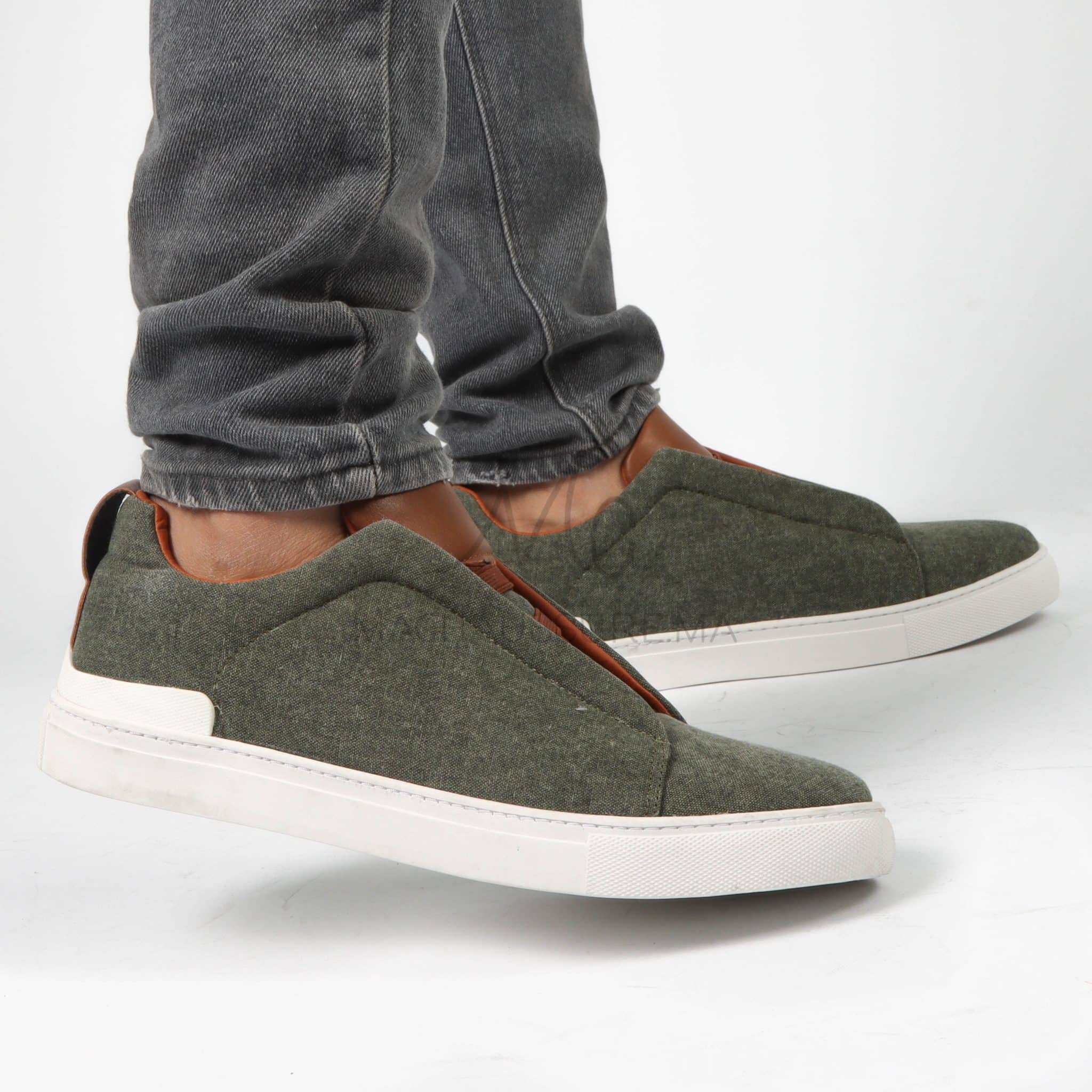 Quantum - Baskets Hommes en Kaki.