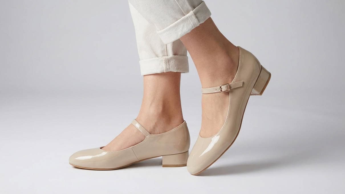 Maya – Escapins à bride Femmes en Beige.