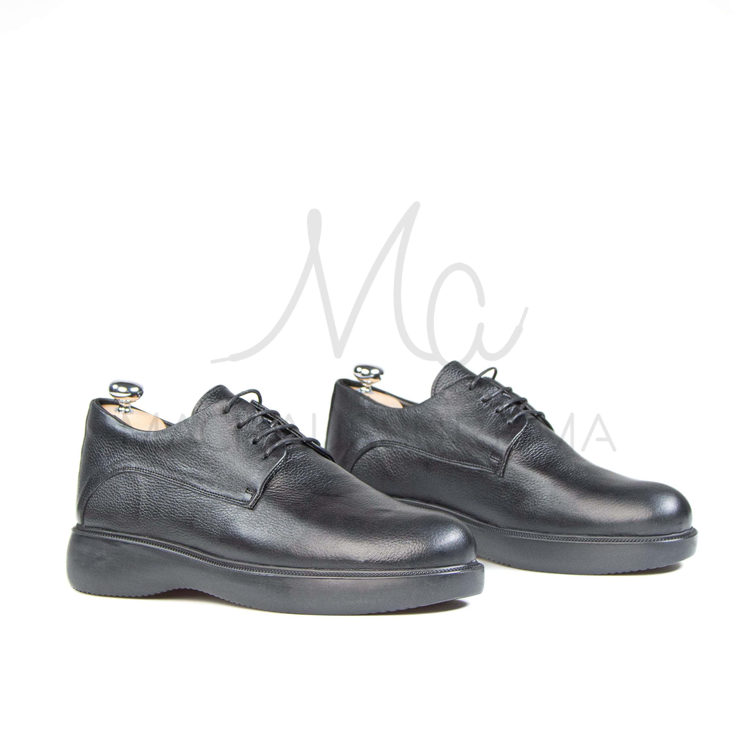 Landers – Chaussures Hommes confortables en Noir.