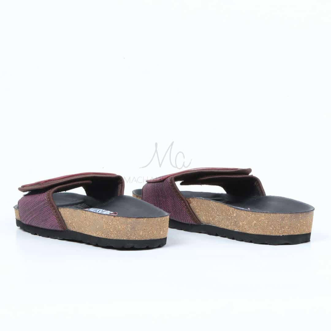 Sandales Plates confortable en grenat.