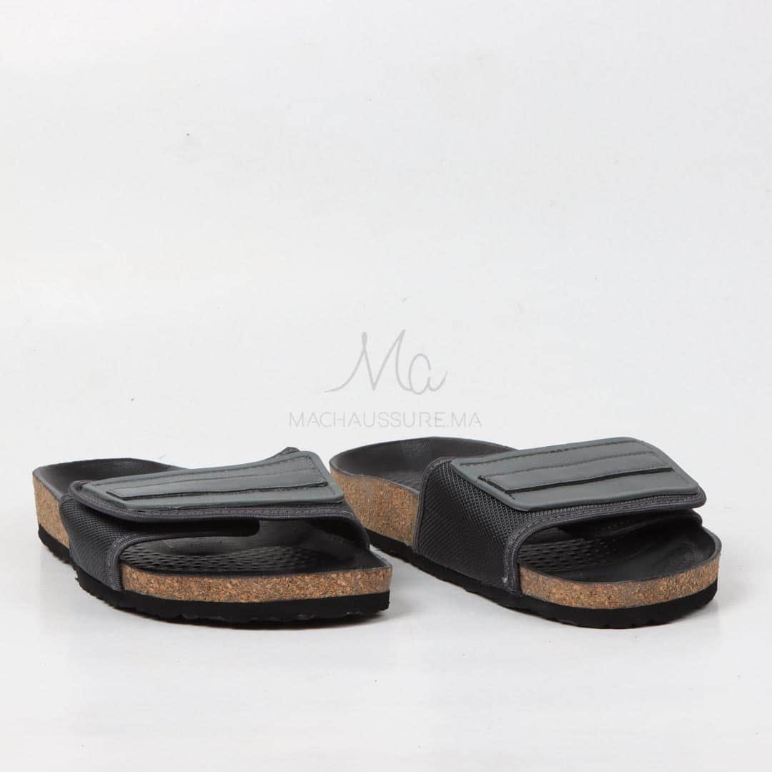 Sandales Plates confortable en gris.